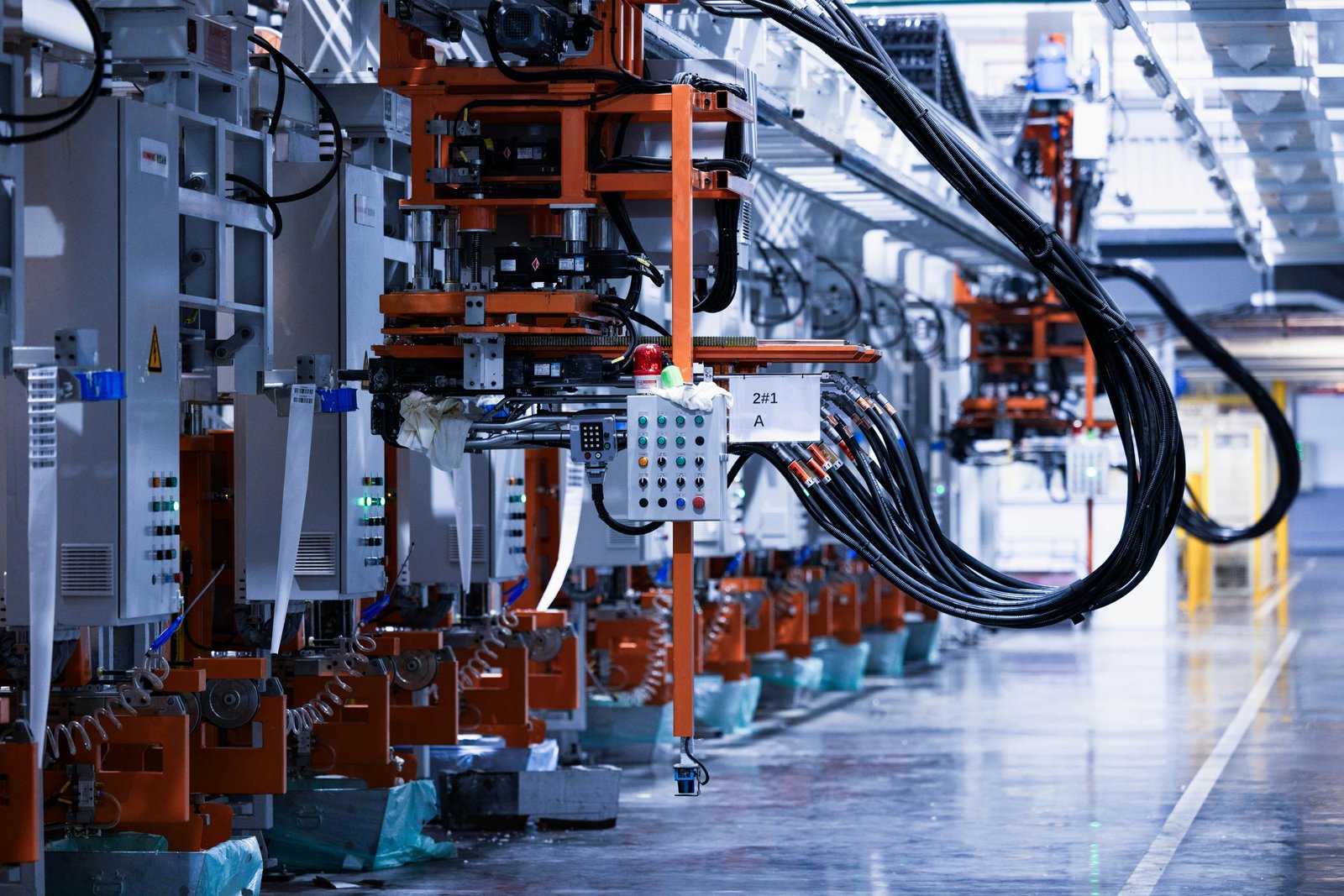 Industrial valves and pipework in a process plant